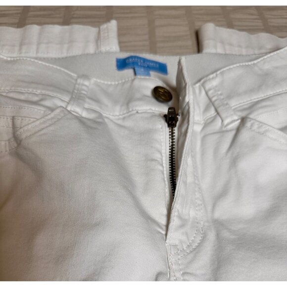 DRAPER JAMES RSVP Twill Wide-Leg Pants White, 4 - Picture 6 of 7